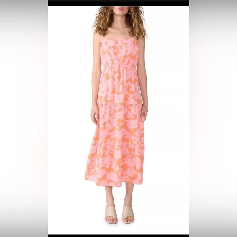 Social Standard by Sanctuary Ladies Smocked Back Dress XX-large Melon Floral